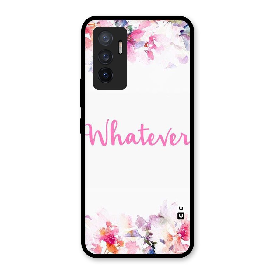 Flower Whatever Glass Back Case for Vivo V23e