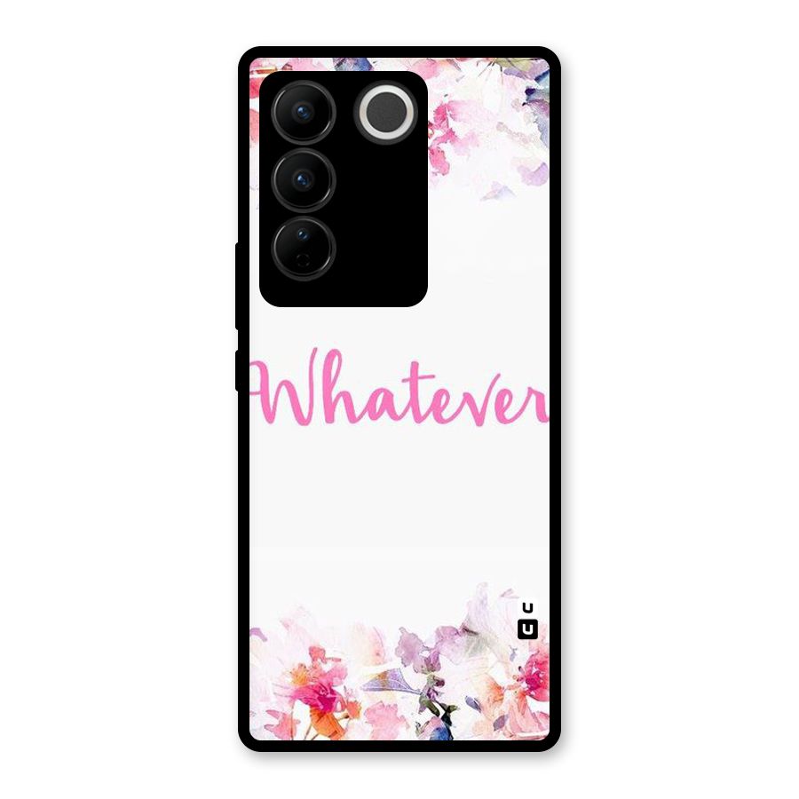 Flower Whatever Glass Back Case for Vivo V27