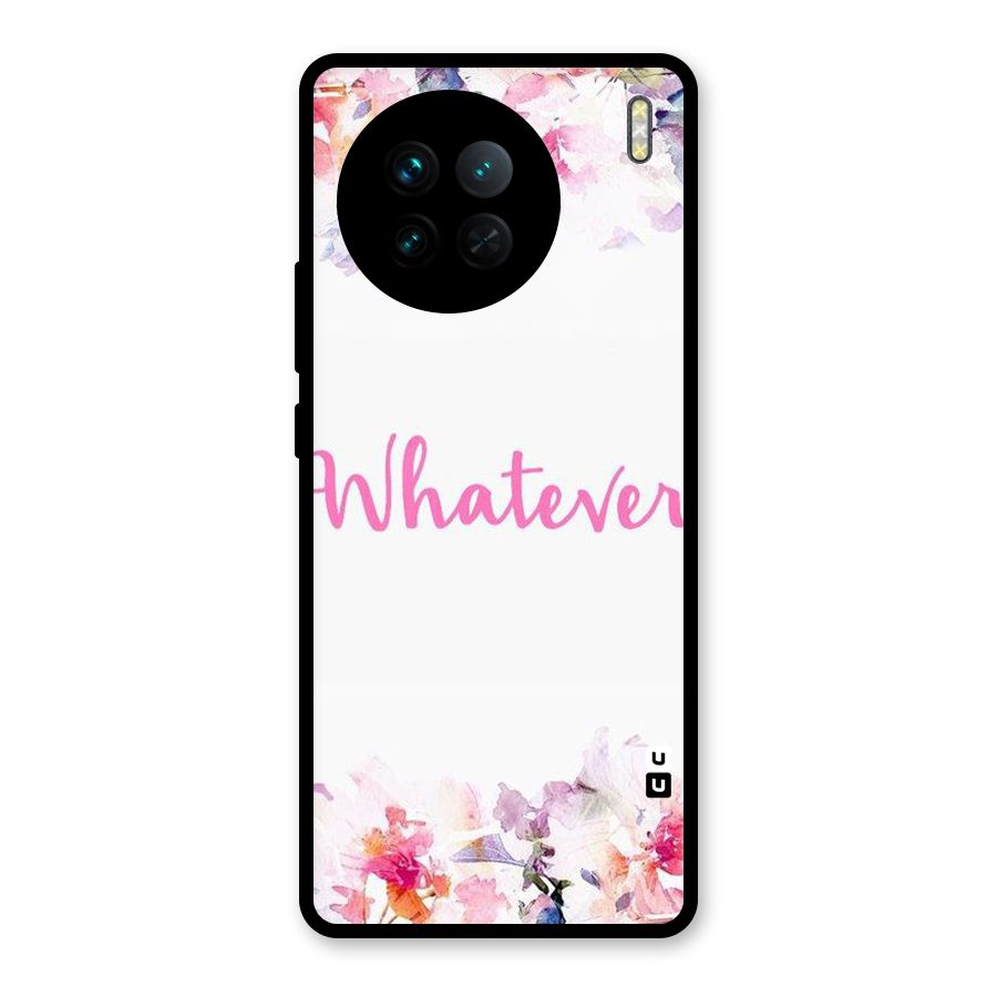 Flower Whatever Glass Back Case for Vivo X90