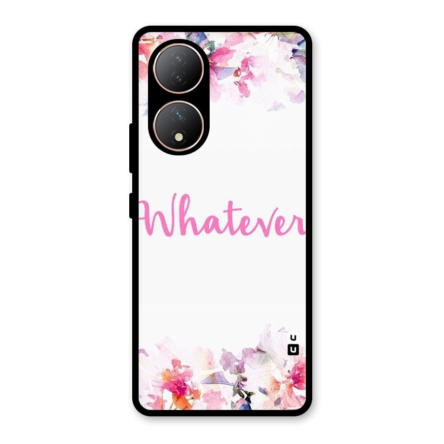 Flower Whatever Glass Back Case for Vivo Y100A