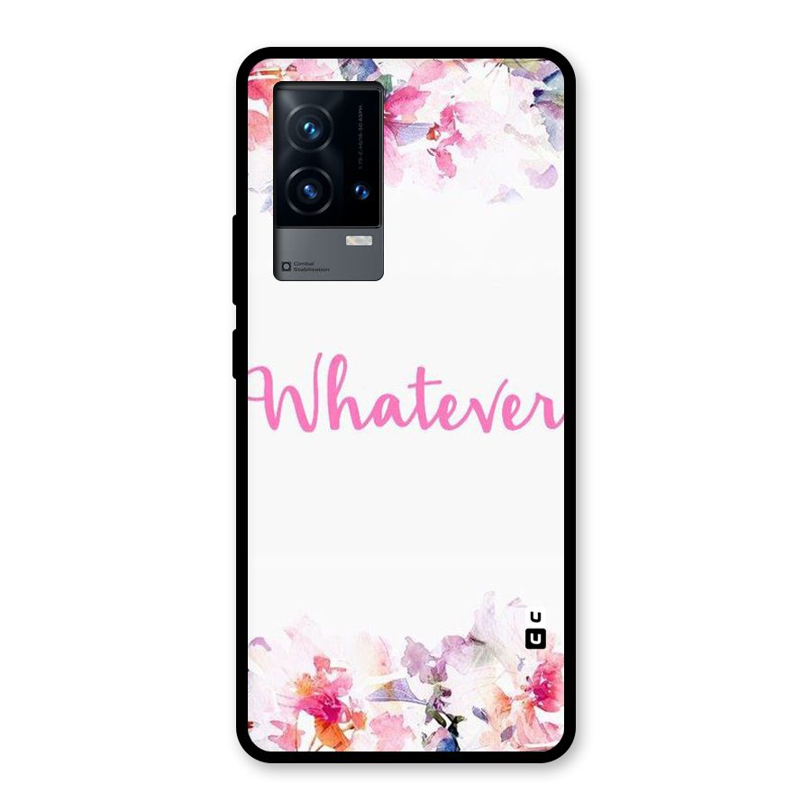 Flower Whatever Glass Back Case for iQOO 9 5G