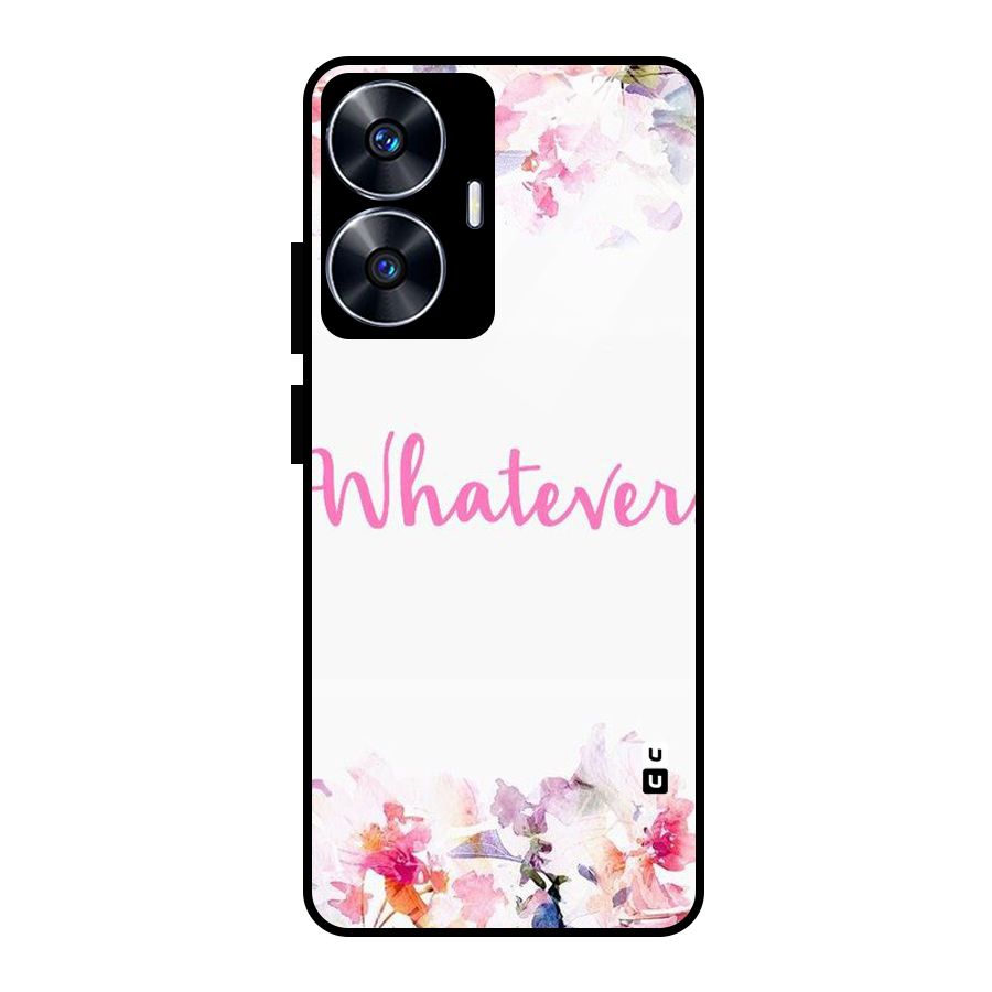 Flower Whatever Glass Back Case for realme C55