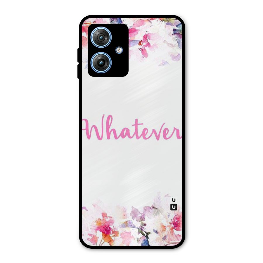 Flower Whatever Metal Back Case for Moto G54