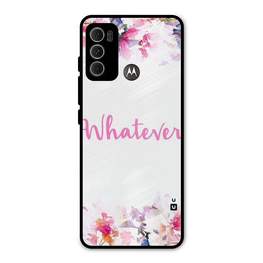 Flower Whatever Metal Back Case for Moto G60