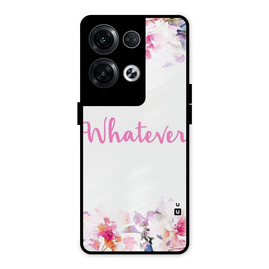 Flower Whatever Metal Back Case for Oppo Reno8 Pro 5G