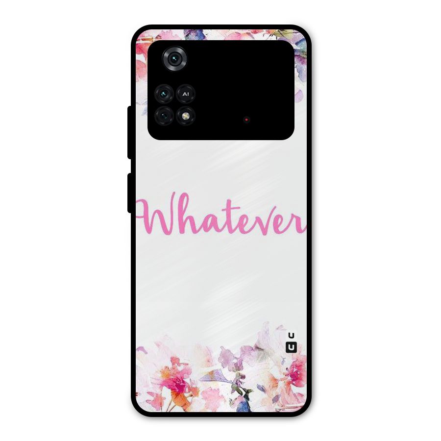 Flower Whatever Metal Back Case for Poco M4 Pro 4G