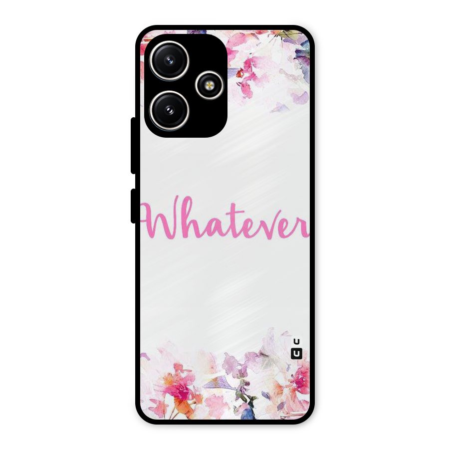 Flower Whatever Metal Back Case for Poco M6 Pro
