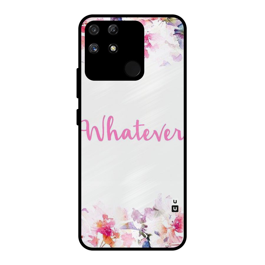 Flower Whatever Metal Back Case for Realme Narzo 50A