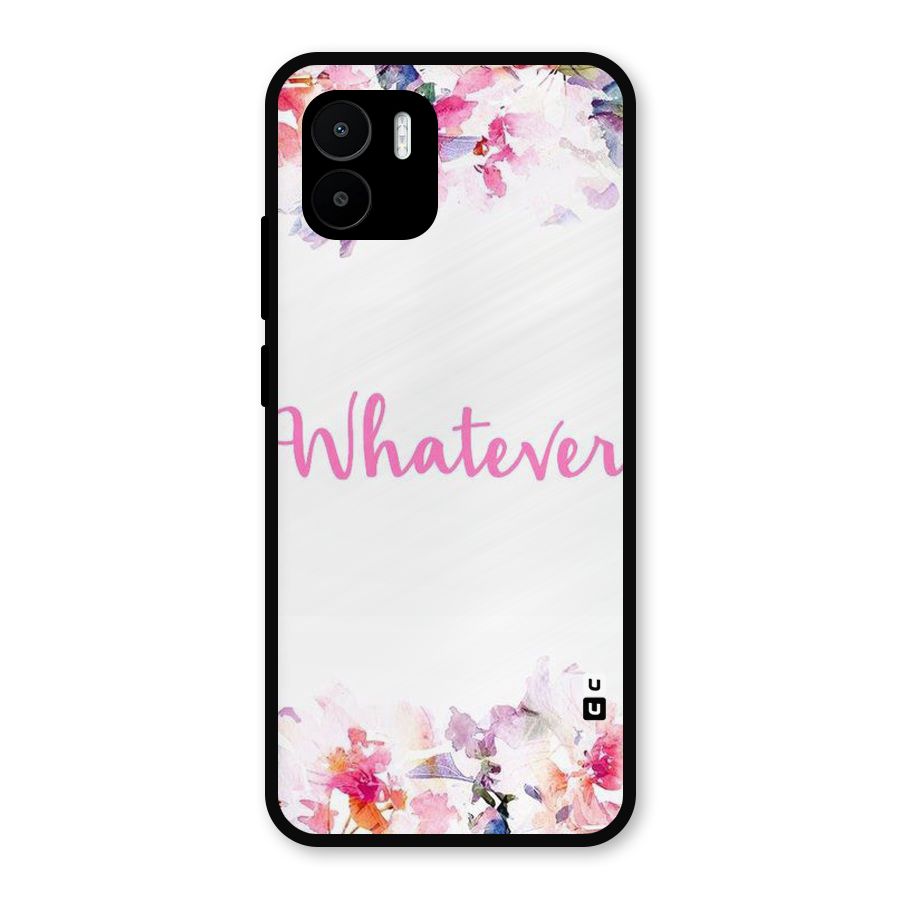 Flower Whatever Metal Back Case for Redmi A1