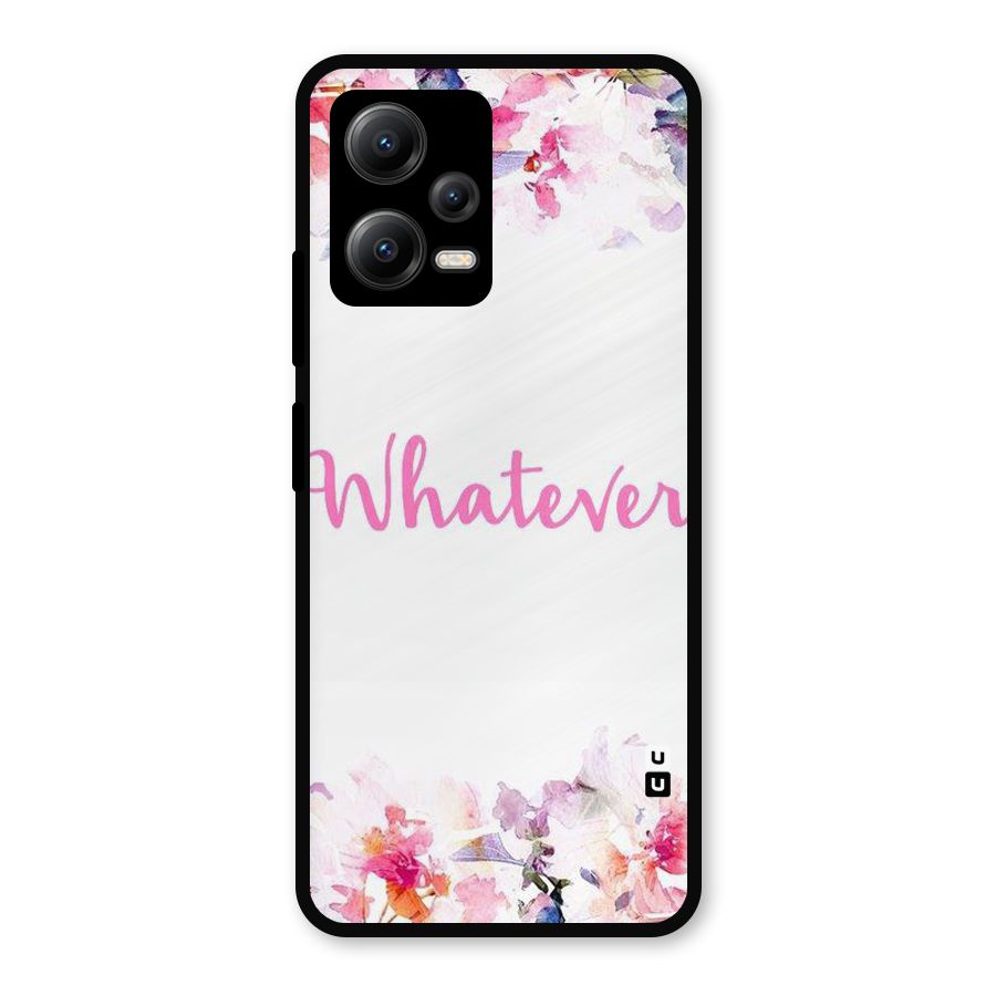 Flower Whatever Metal Back Case for Redmi Note 12 5G