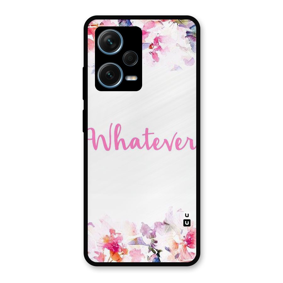 Flower Whatever Metal Back Case for Redmi Note 12 Pro Plus 5G