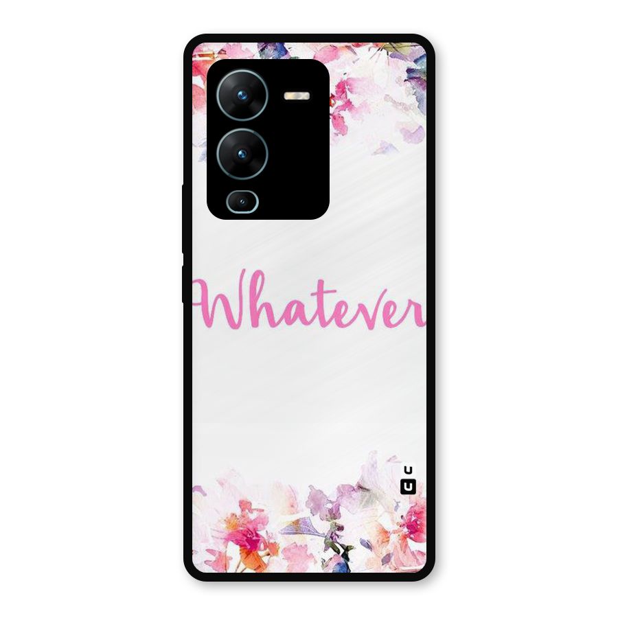 Flower Whatever Metal Back Case for Vivo V25 Pro