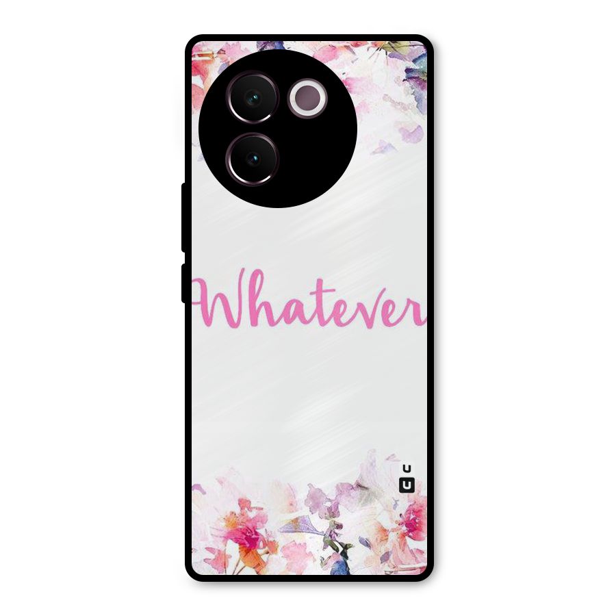 Flower Whatever Metal Back Case for Vivo V30e