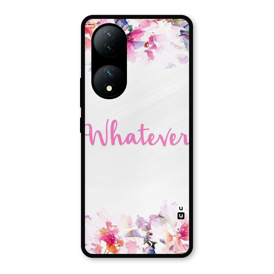 Flower Whatever Metal Back Case for Vivo Y100a