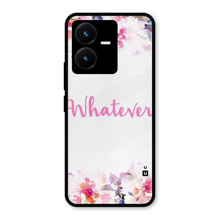 Flower Whatever Metal Back Case for Vivo Y22