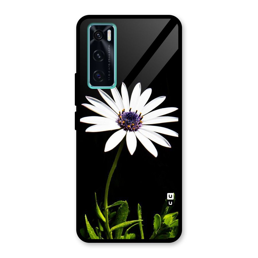 Flower White Spring Glass Back Case for Vivo V20 SE