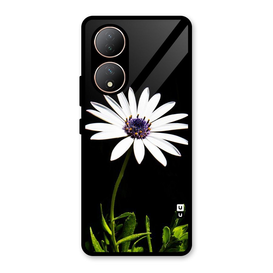 Flower White Spring Glass Back Case for Vivo Y100A