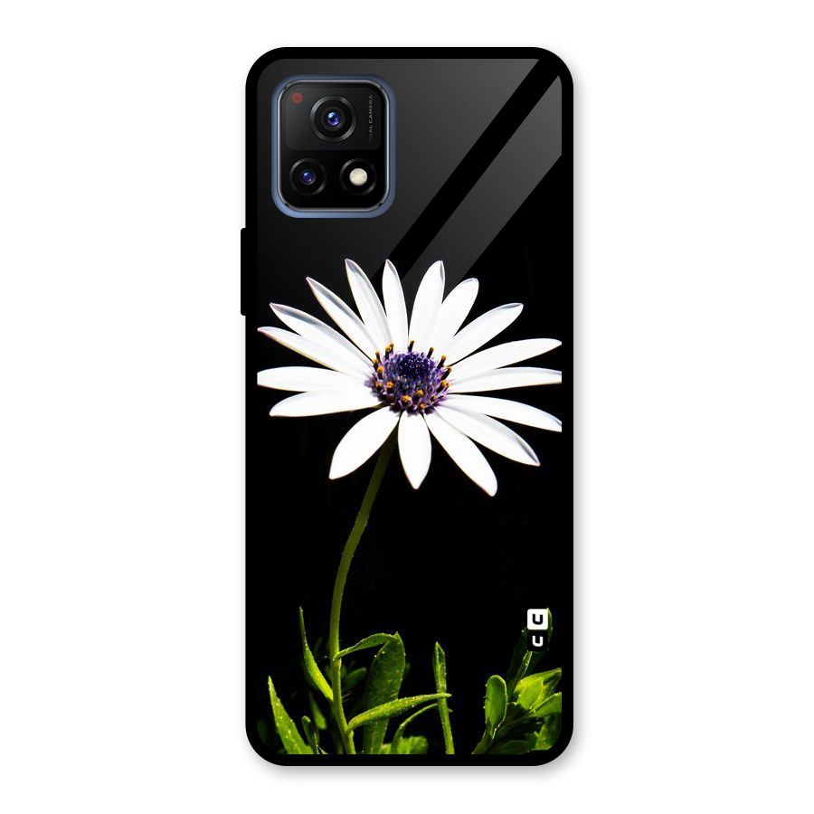 Flower White Spring Glass Back Case for Vivo Y72 5G