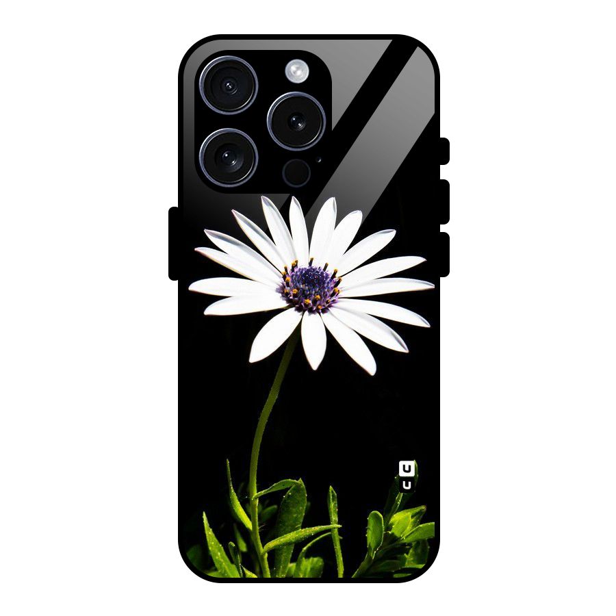 Flower White Spring Glass Back Case for iPhone 15 Pro