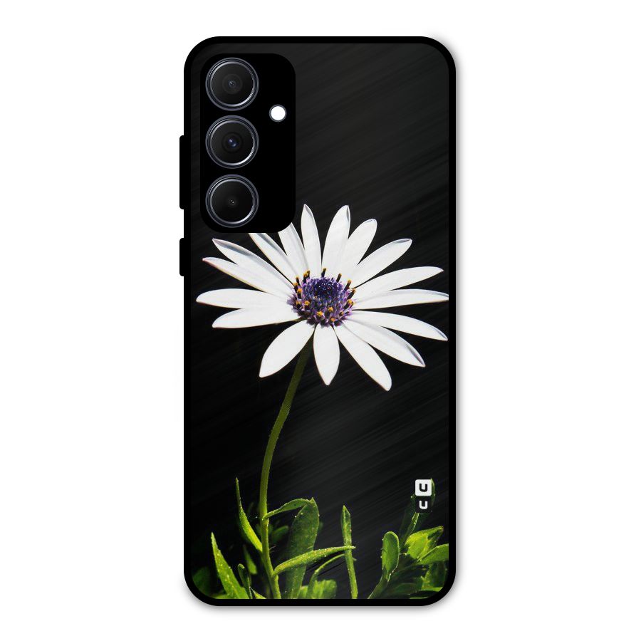 Flower White Spring Metal Back Case for Galaxy A35