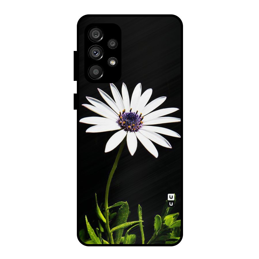 Flower White Spring Metal Back Case for Galaxy A73 5G