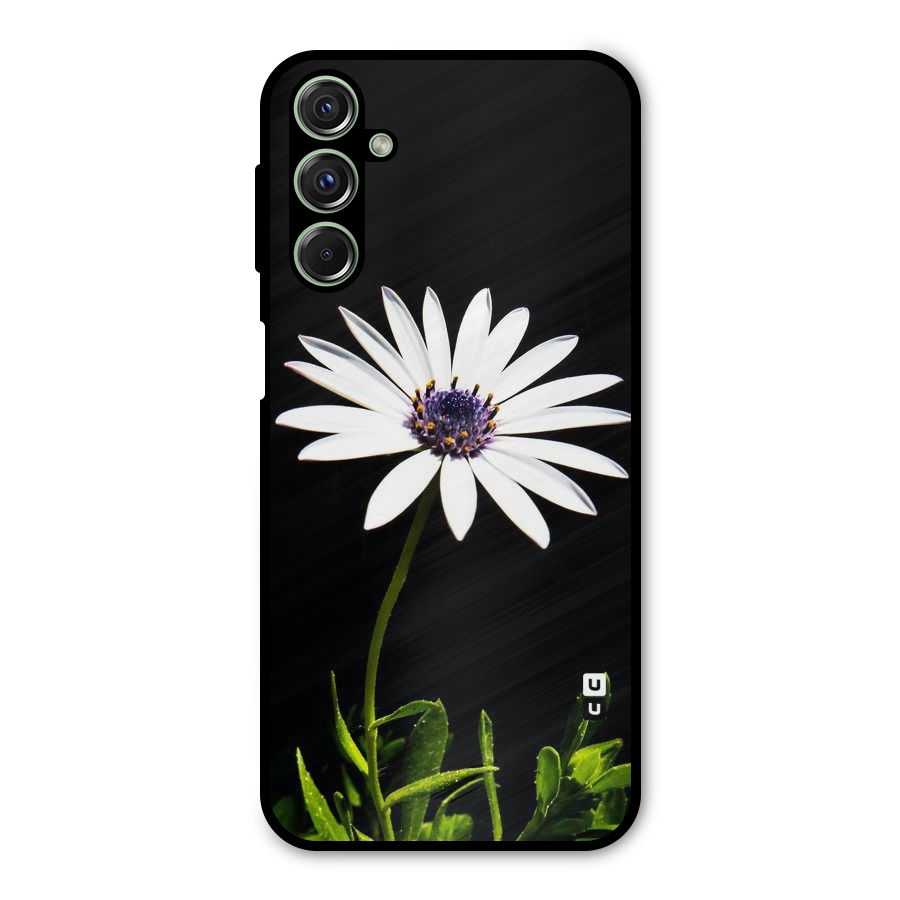 Flower White Spring Metal Back Case for Galaxy F34
