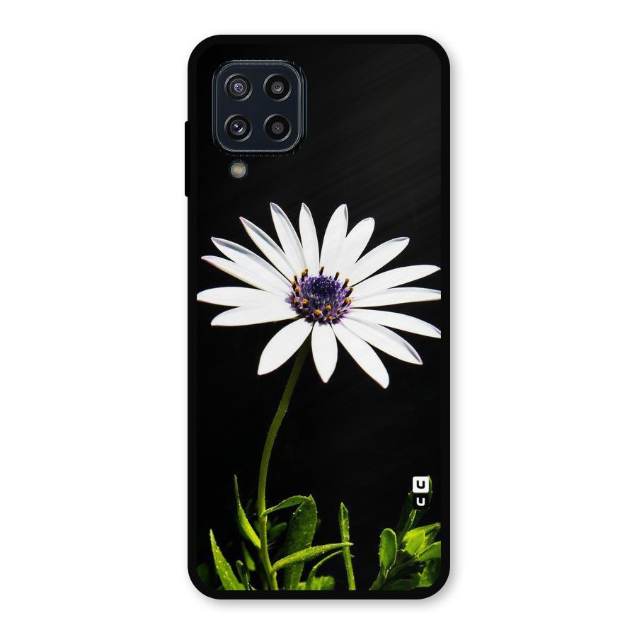 Flower White Spring Metal Back Case for Galaxy M32