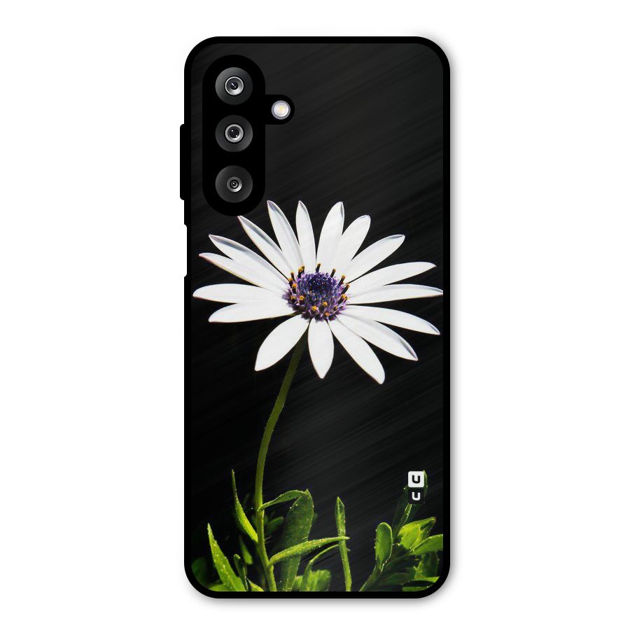 Flower White Spring Metal Back Case for Galaxy M36