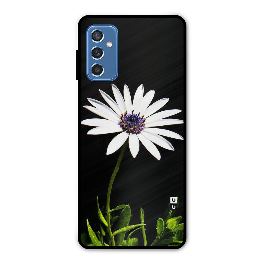 Flower White Spring Metal Back Case for Galaxy M52 5G