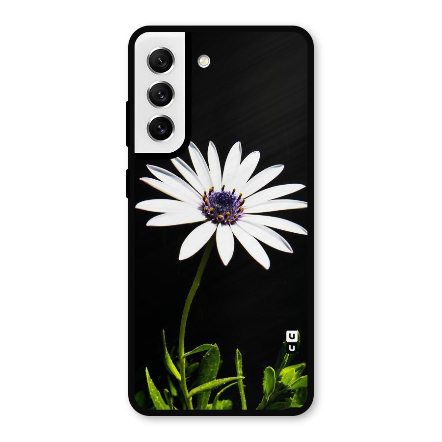 Flower White Spring Metal Back Case for Galaxy S21 FE 5G