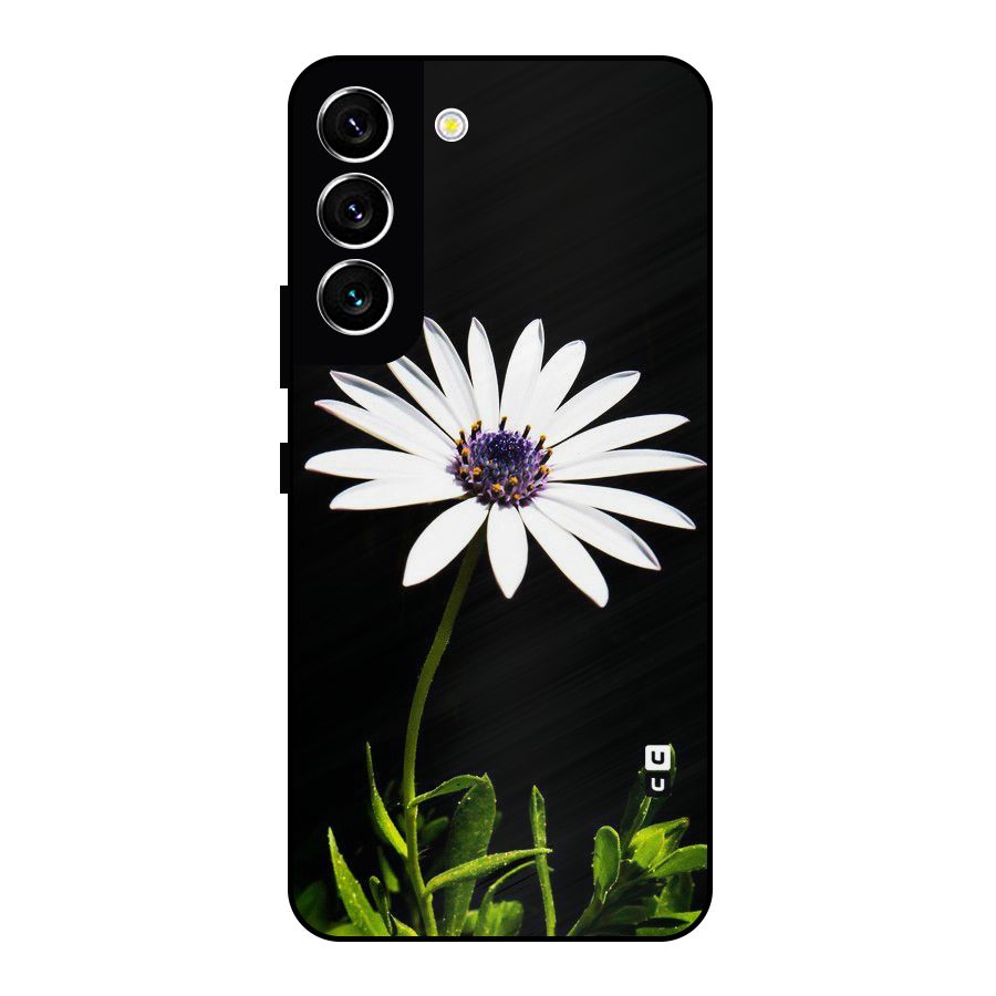 Flower White Spring Metal Back Case for Galaxy S22 5G