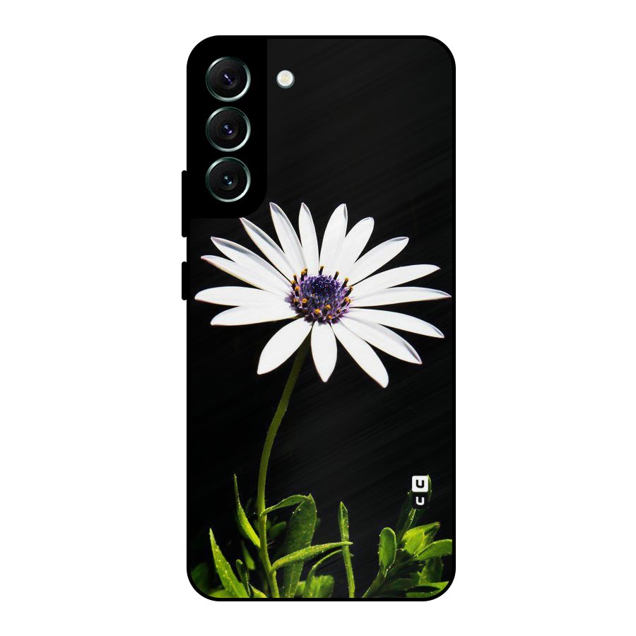 Flower White Spring Metal Back Case for Galaxy S22 Plus 5G
