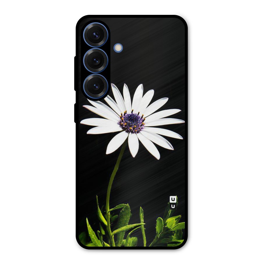 Flower White Spring Metal Back Case for Galaxy S25