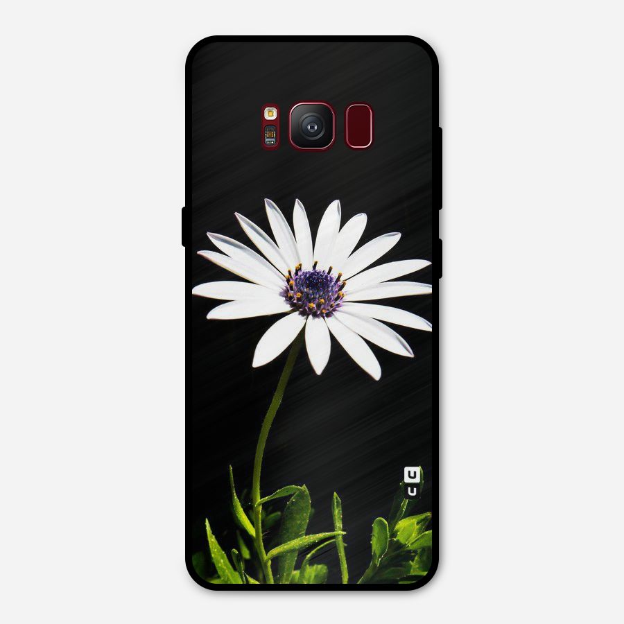 Flower White Spring Metal Back Case for Galaxy S8