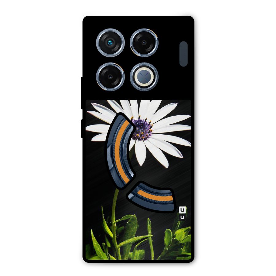 Flower White Spring Metal Back Case for Infinix GT 20 Pro