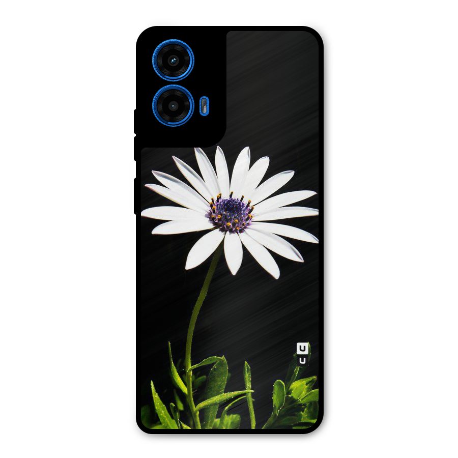 Flower White Spring Metal Back Case for Moto G45