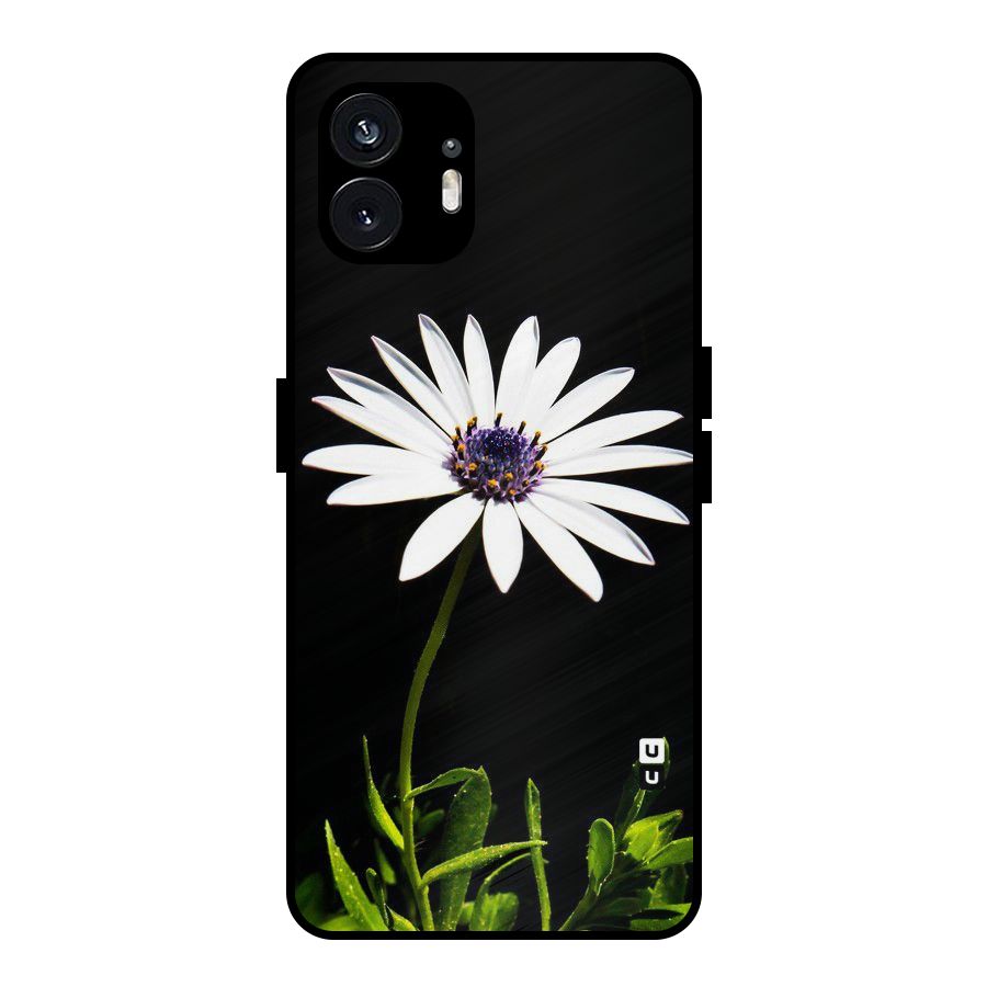 Flower White Spring Metal Back Case for Nothing Phone 2