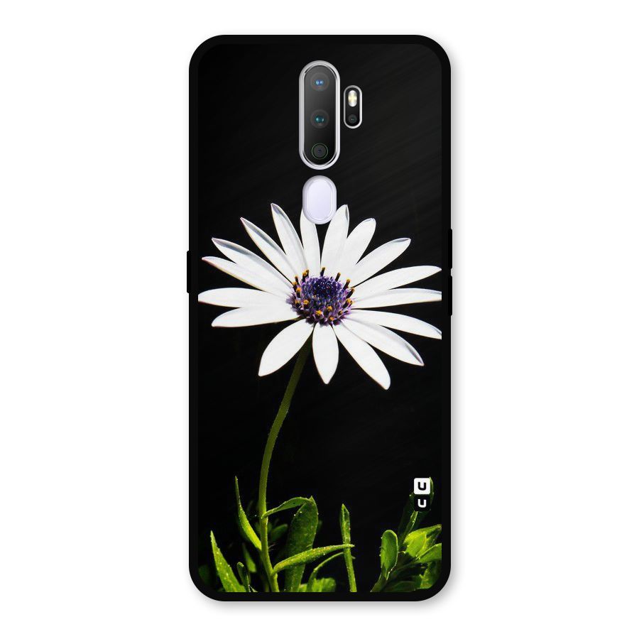 Flower White Spring Metal Back Case for Oppo A5 (2020)