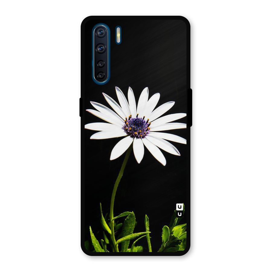 Flower White Spring Metal Back Case for Oppo F15