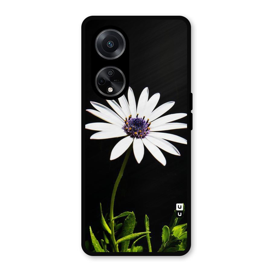 Flower White Spring Metal Back Case for Oppo F23