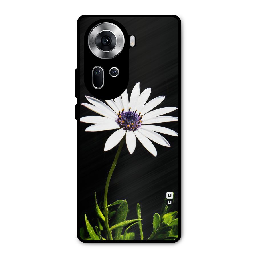 Flower White Spring Metal Back Case for Oppo Reno11 5G