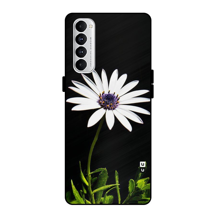 Flower White Spring Metal Back Case for Oppo Reno4 Pro