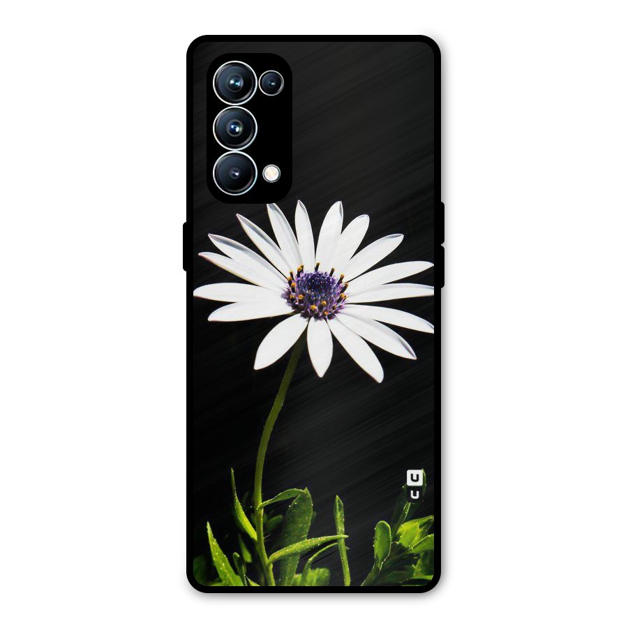 Flower White Spring Metal Back Case for Oppo Reno5 Pro 5G