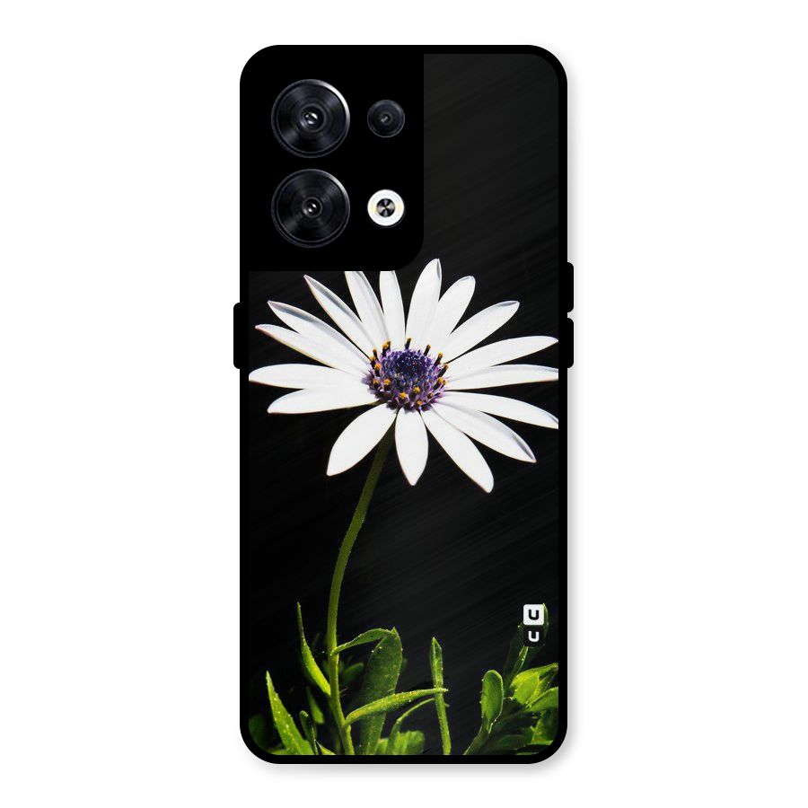 Flower White Spring Metal Back Case for Oppo Reno8 5G