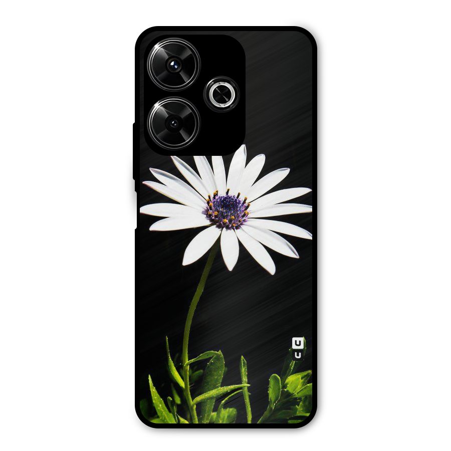 Flower White Spring Metal Back Case for Poco M6 Plus