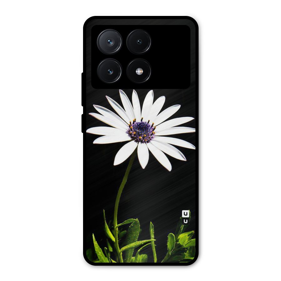 Flower White Spring Metal Back Case for Poco X6 Pro