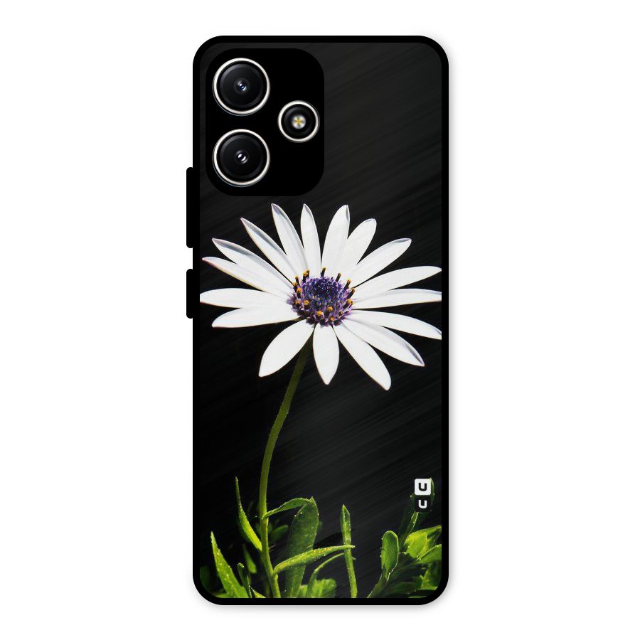 Flower White Spring Metal Back Case for Redmi 12 5G