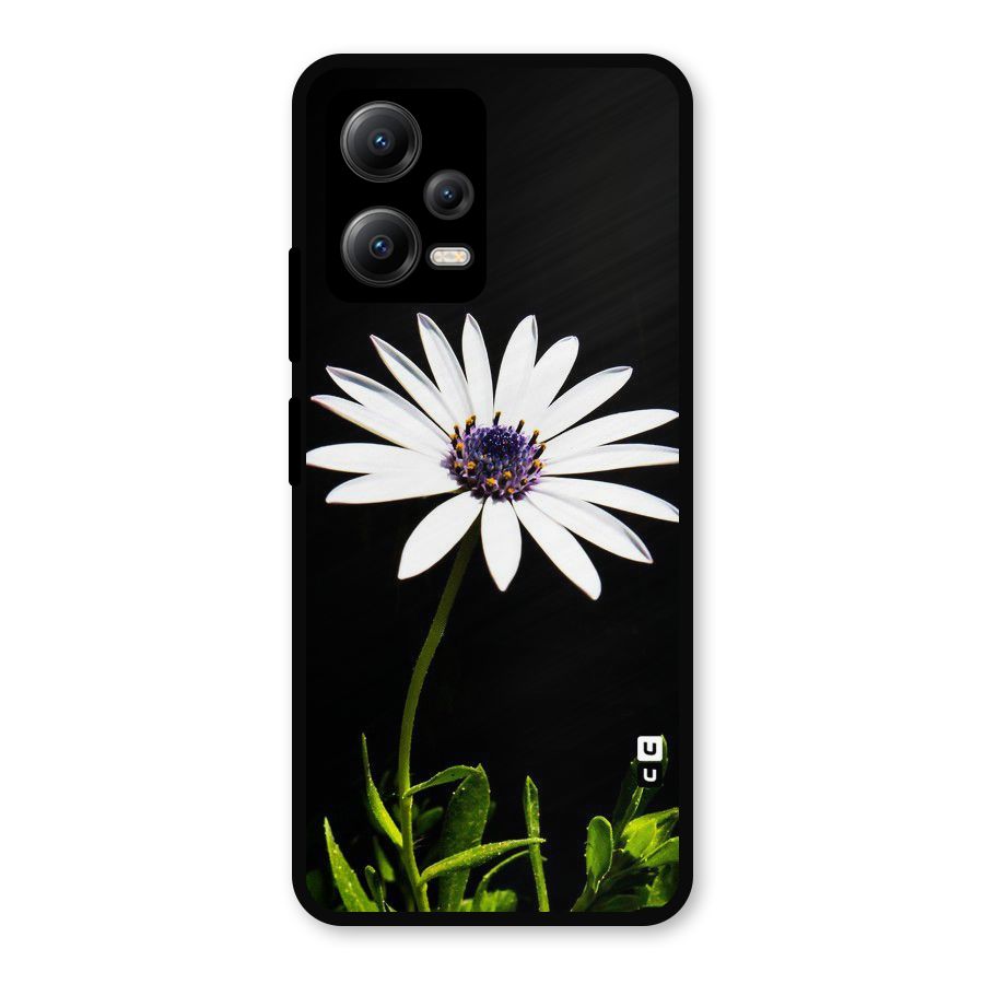 Flower White Spring Metal Back Case for Redmi Note 12 5G