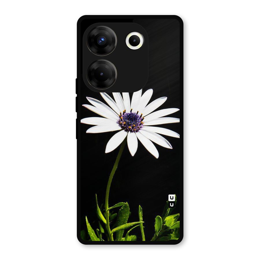 Flower White Spring Metal Back Case for Tecno Camon 20