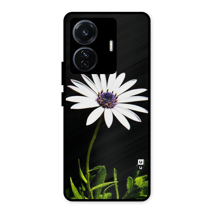 Flower White Spring Metal Back Case for Vivo T1 Pro